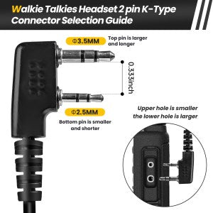 1-Wire Swivel Earpiece for Clear Communication 1-Wire Swivel