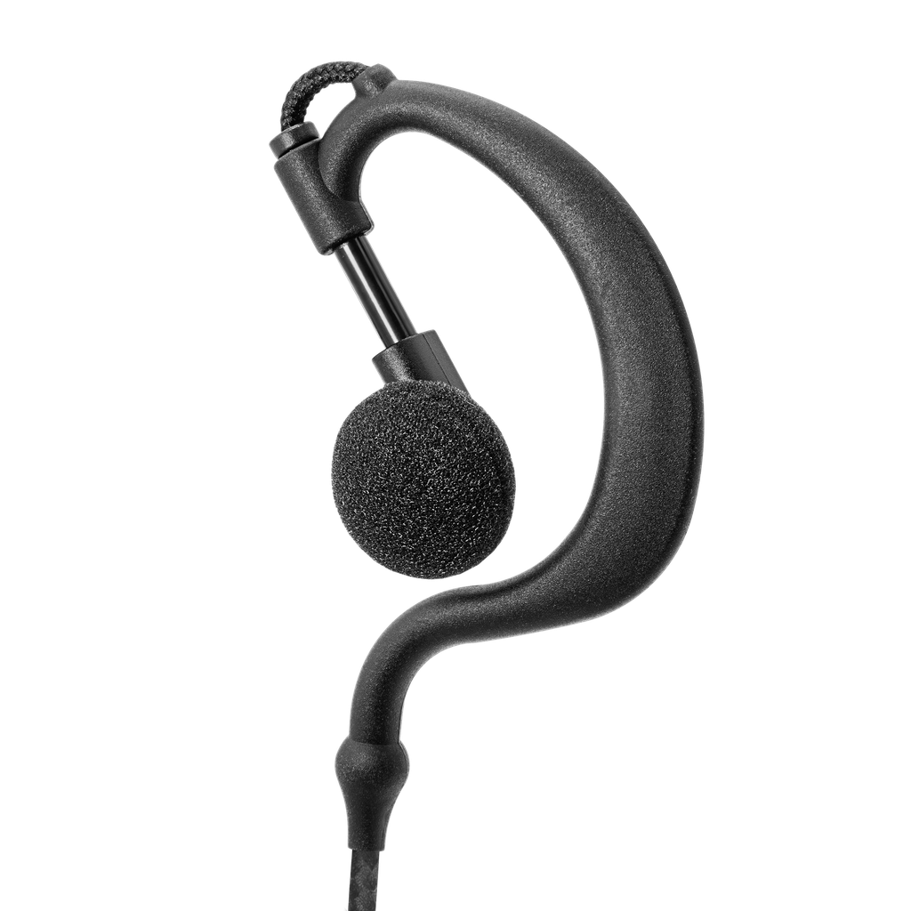 The 1-Wire Ear Hook Earpiece - Braided Fiber Cloth 1 Wire