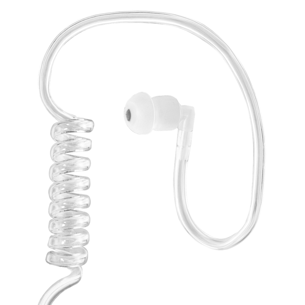 1-Wire Acoustic Tube Earpiece with Braided Fiber Cloth - The Headset Guy
