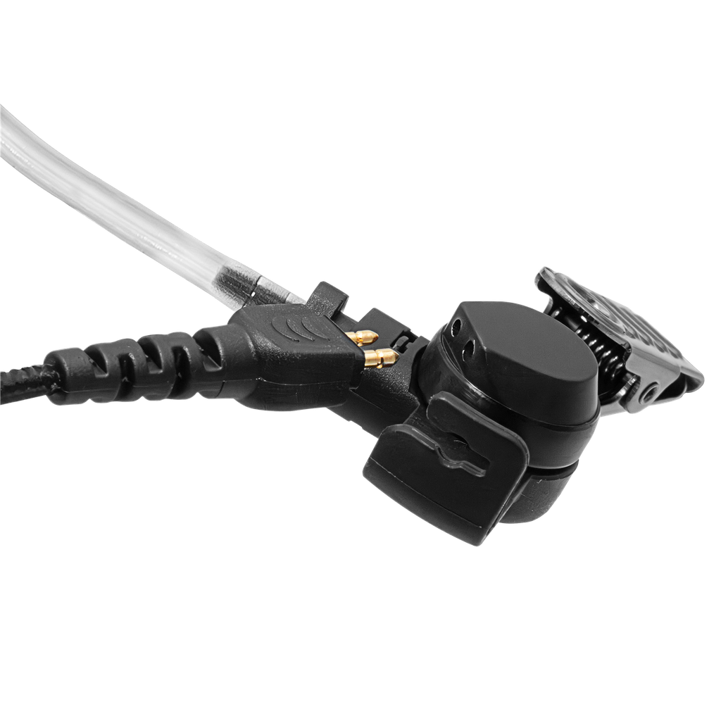 1-Wire Acoustic Tube Earpiece with Braided Fiber Cloth - The Headset Guy