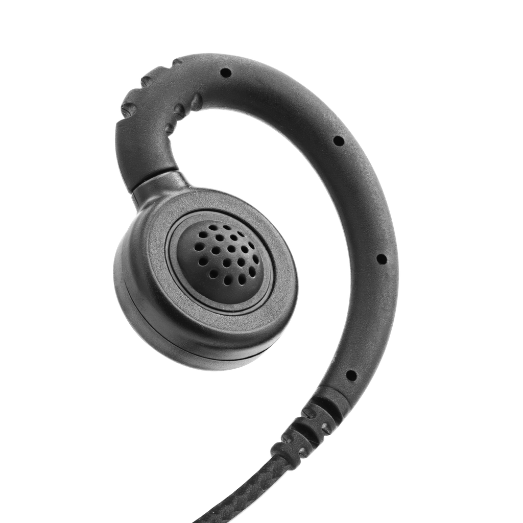 1-Wire Swivel Earpiece with Braided Fiber Cloth - The Headset Guy