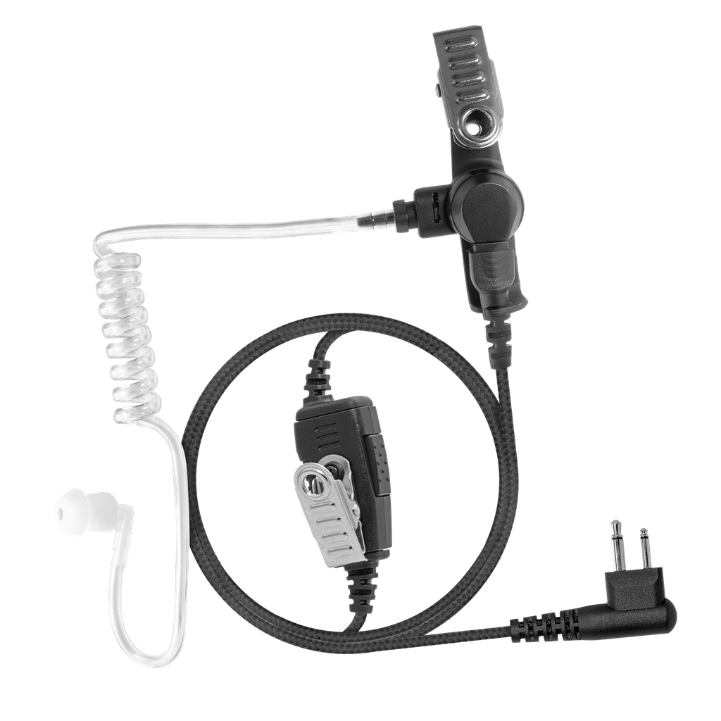 1-Wire Acoustic Tube Earpiece with Braided Fiber Cloth - The Headset Guy