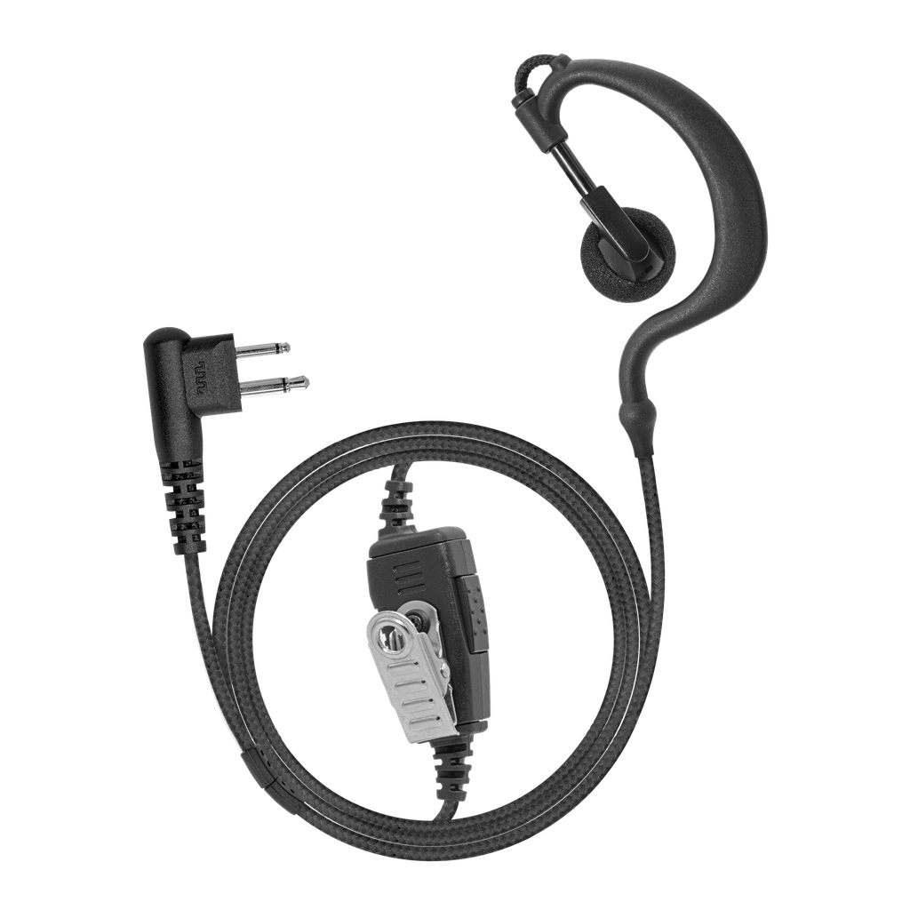 The 1-Wire Ear Hook Earpiece - Braided Fiber Cloth 1 Wire