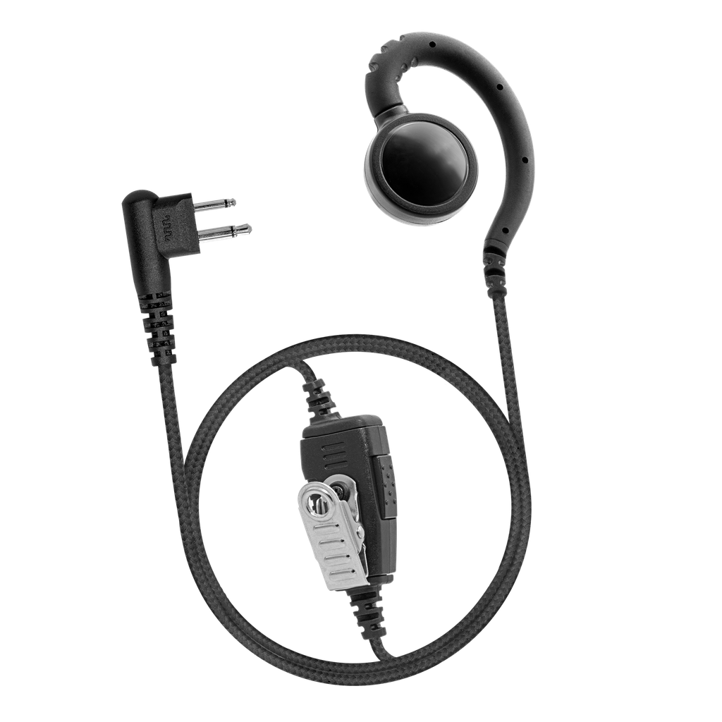 1-Wire Swivel Earpiece with Braided Fiber Cloth - The Headset Guy
